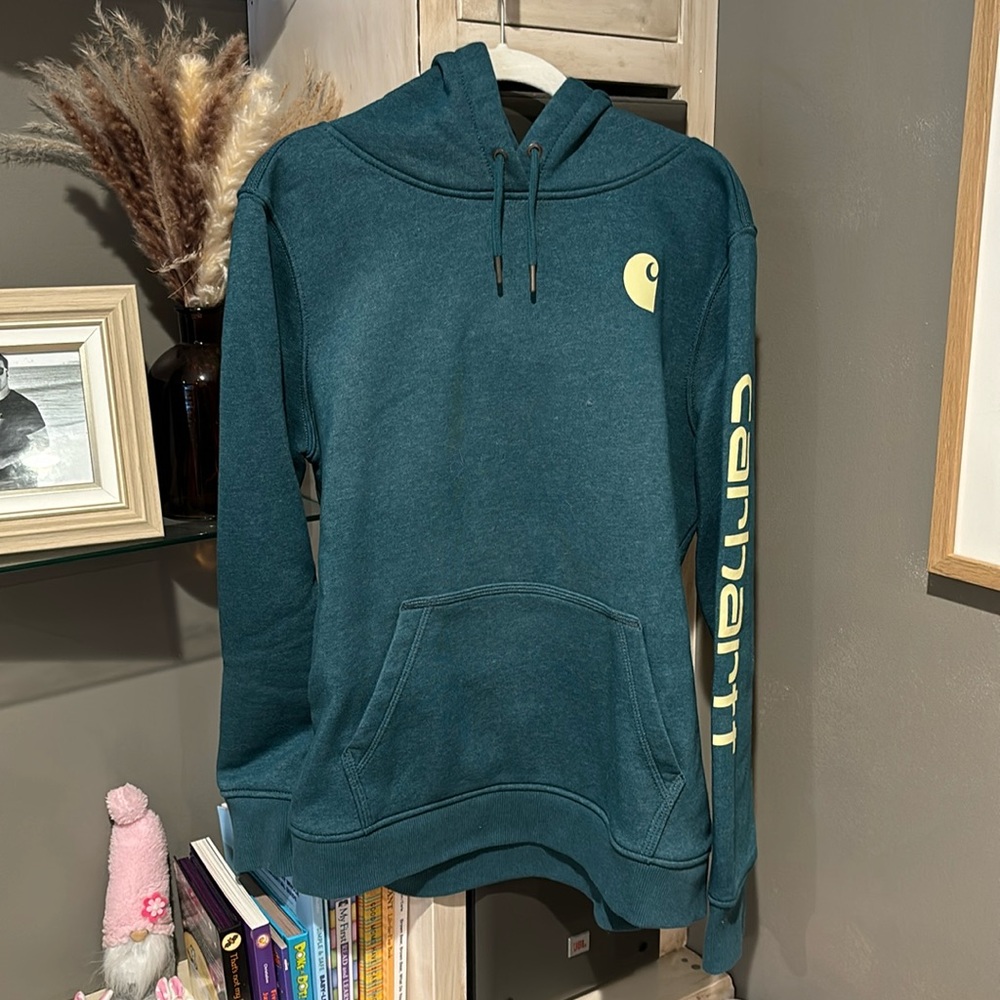 Teal women’s Carhartt hoodie